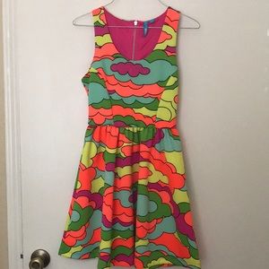Neon print dress